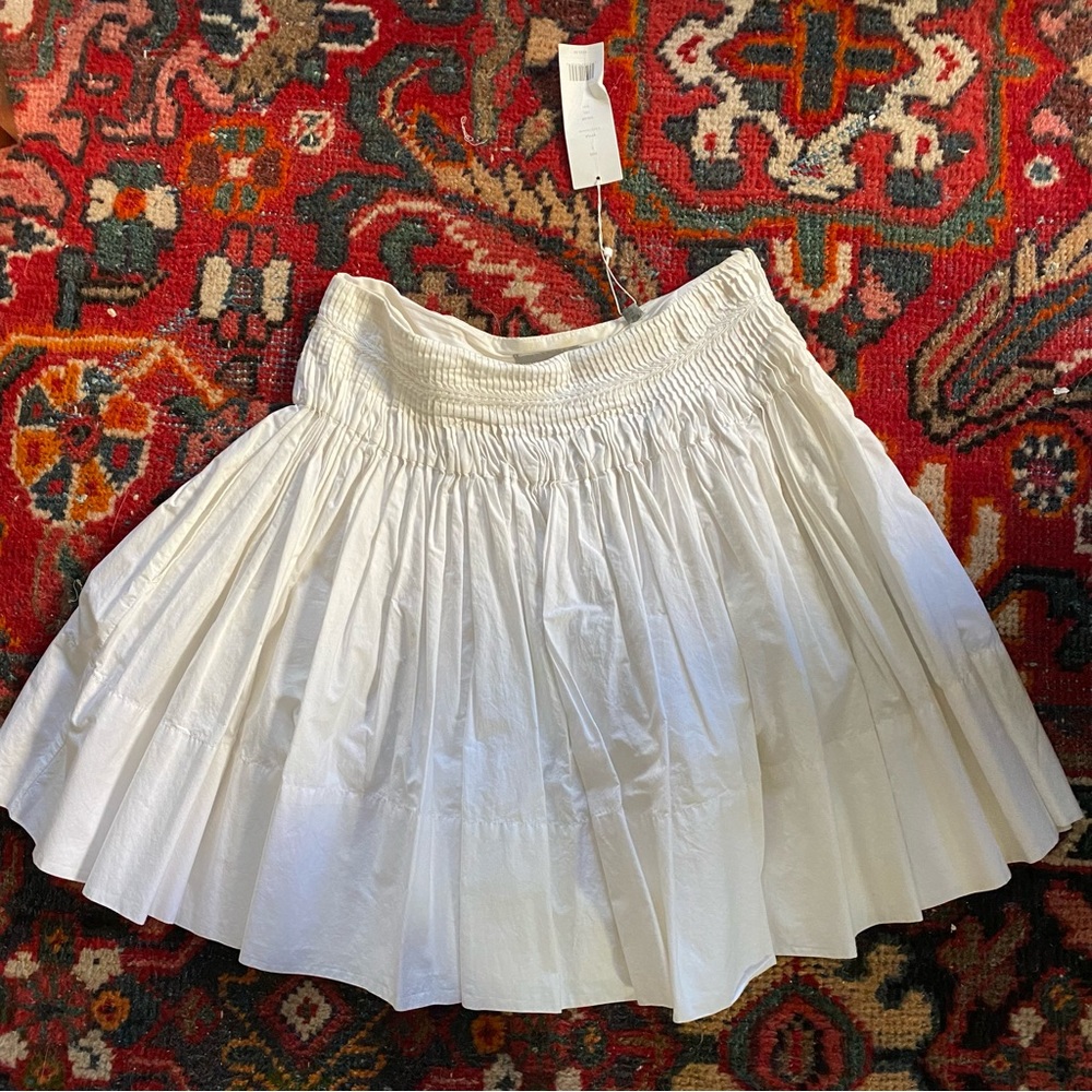 Vince cotton pleated skirt